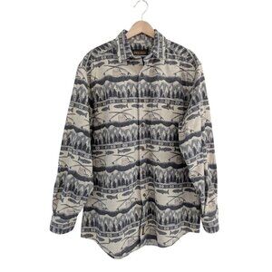 Vintage Woolrich Cabin Fishing Lake Flannel Cotton Shirt Men's Size L